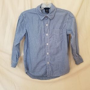 GAP Kids Boy's Blue & White stripe button down